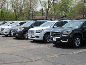 Lineup of GMC SUVs