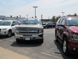 Lineup of Chevrolet SUVs