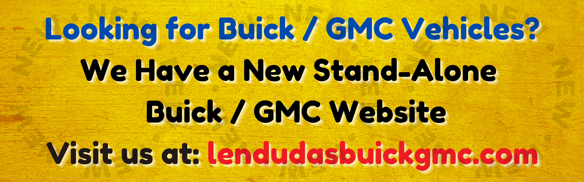 Buick GMC vehicles banner April 2026